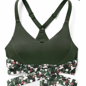 Adore Me Maven Dark Green Meduim Impact Padded Sports Bra Size Size L